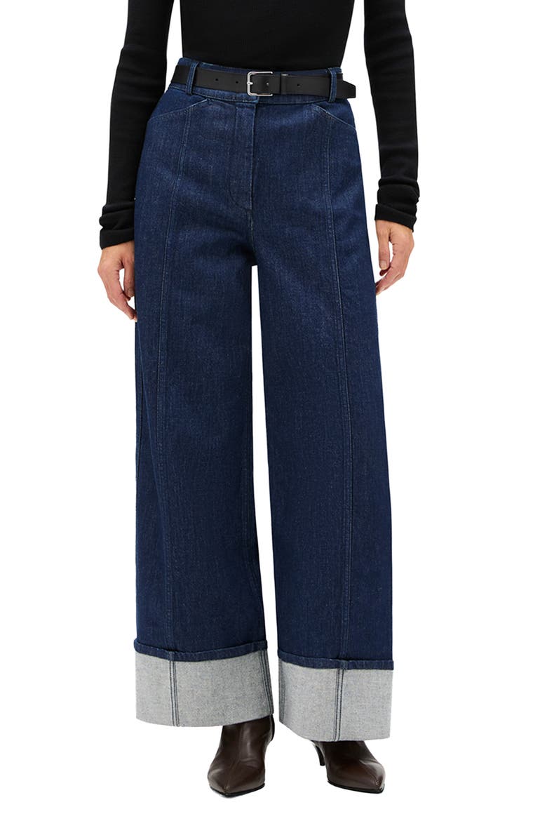 Denim Cuff Pant, Main, color, Rinsed