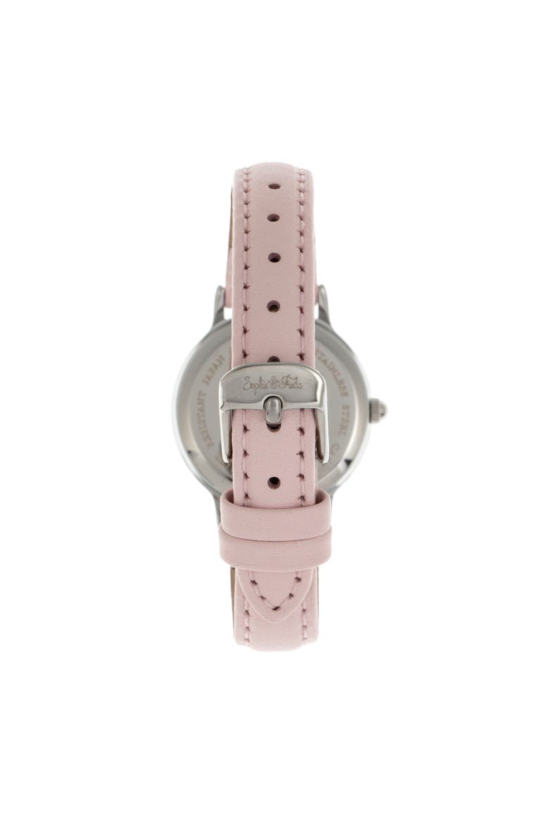 Sophie & Freda Berlin Leather-Band Watch, Alternate, color, Light Pink
