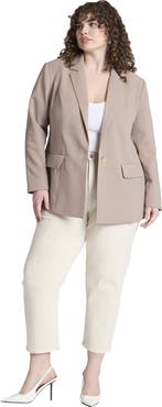 ELOQUII The Naomi Comfort Stretch Straight Crop Jean