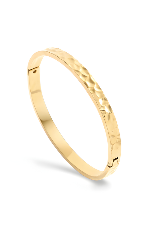 Hammered Gold Cuff Bracelet