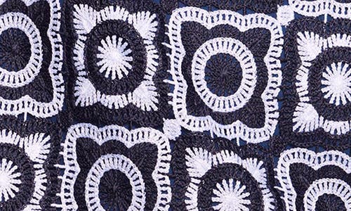 Ramy Brook Bessie Crochet Halter Top In Spring Navy Crochet