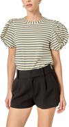 English Factory Puff Sleeve Stripe T-Shirt