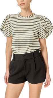 English Factory Puff Sleeve Stripe T-Shirt
