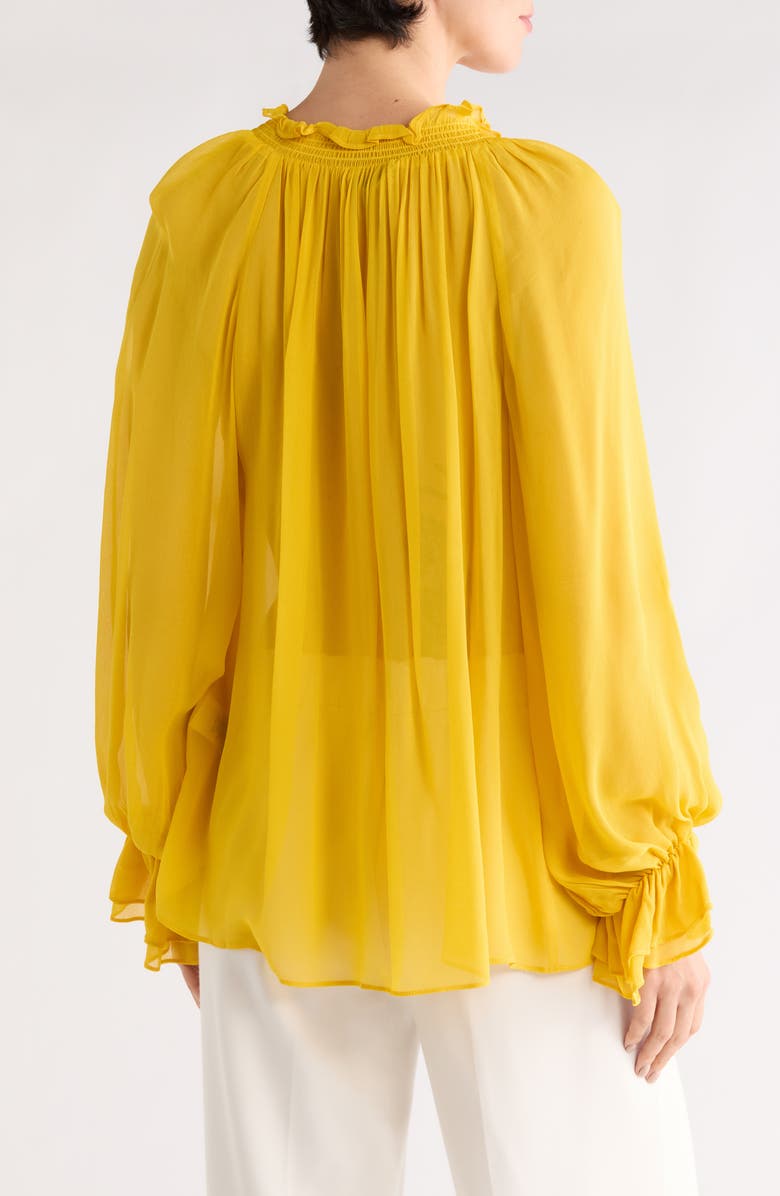 Alice + Olivia Josephine Tie Neck Top, Alternate, color, Golden Hour