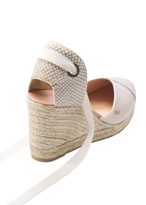 Viscata Culip Canvas Espadrille Wedges In Beige