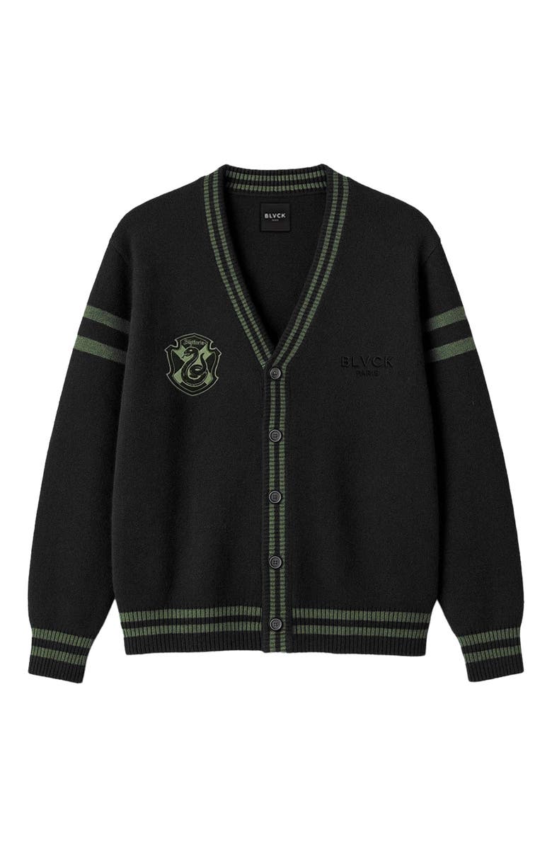 Blvck Harry Potter x Blvck Slytherin Cardigan, Alternate, color, Black/Green