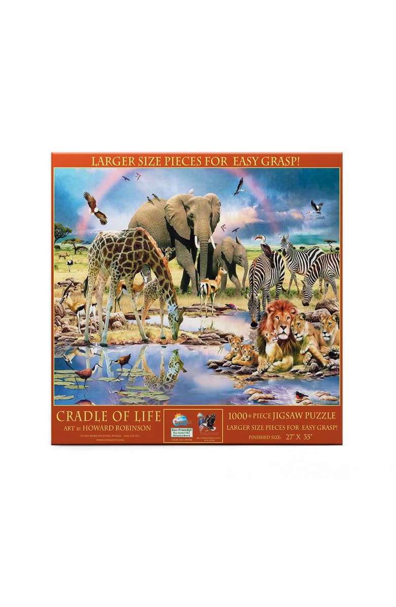Sunsout Cradle of Life 1000 piece Jigsaw Puzzle for Adults Large Pieces, Alternate, color, Multicolor