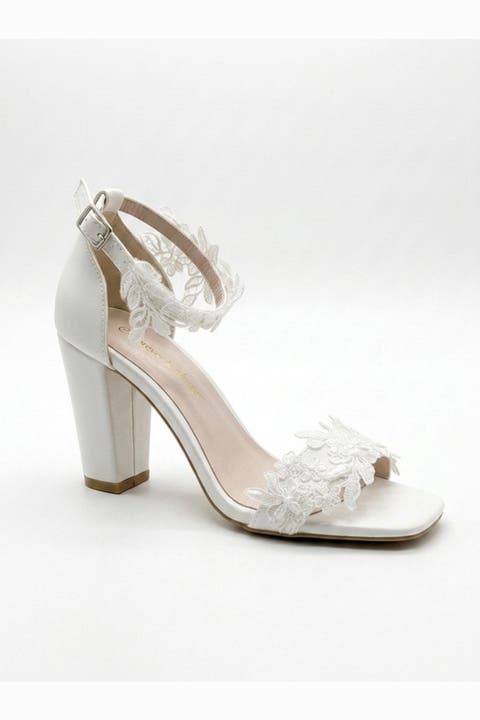 Selia Block Heel Bridal Sandal