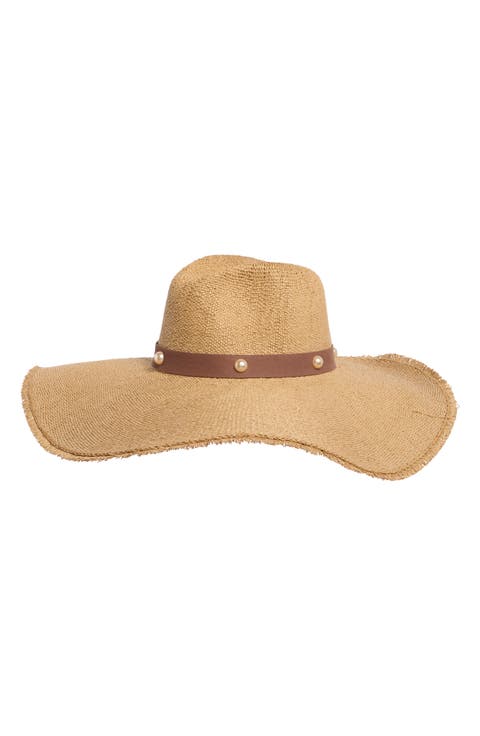 Boho Glam Studded Straw Hat