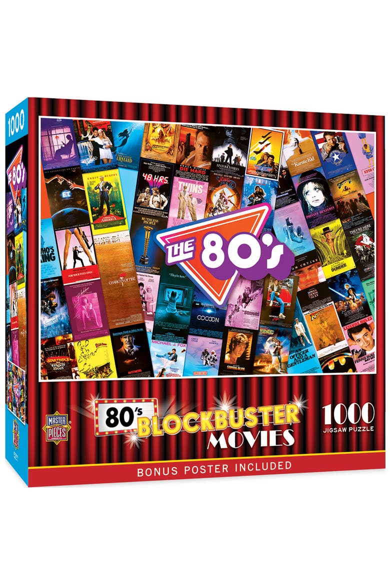 80's Blockbusters 1000 Piece Puzzle, Main, color, Multicolor