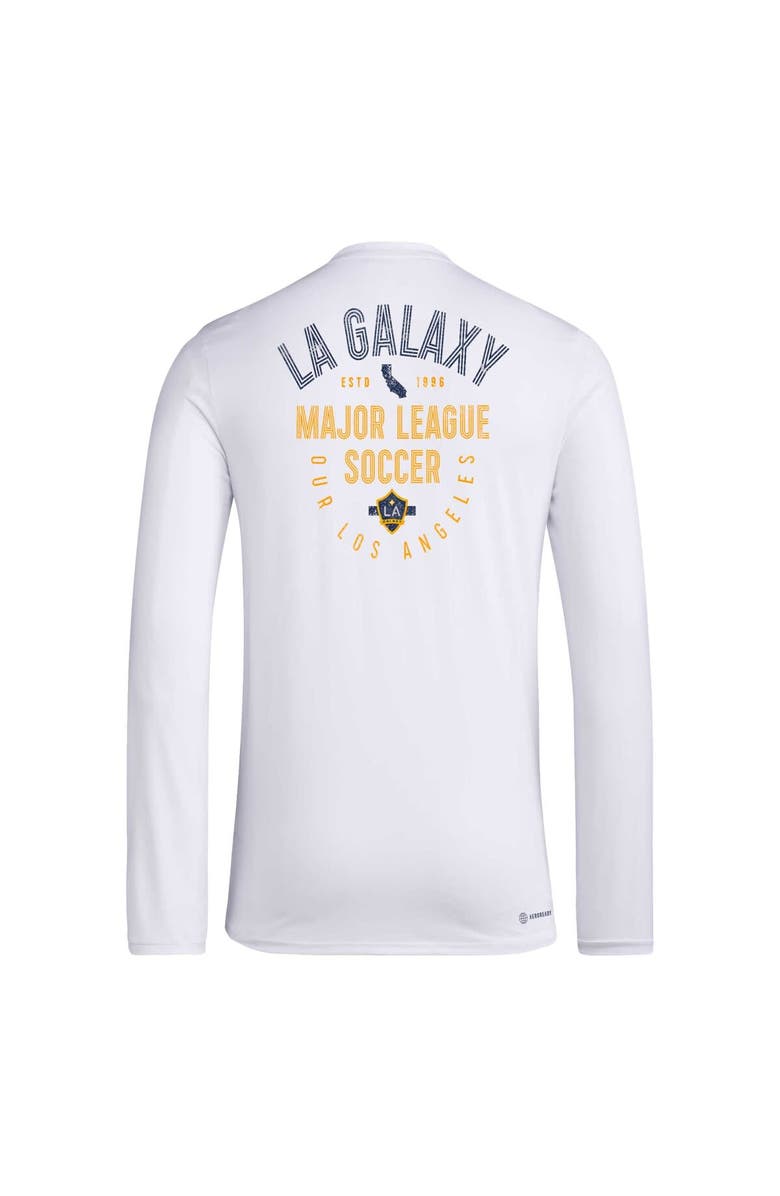 adidas Men's adidas White LA Galaxy Local Stoic Long Sleeve T-Shirt, Alternate, color, White