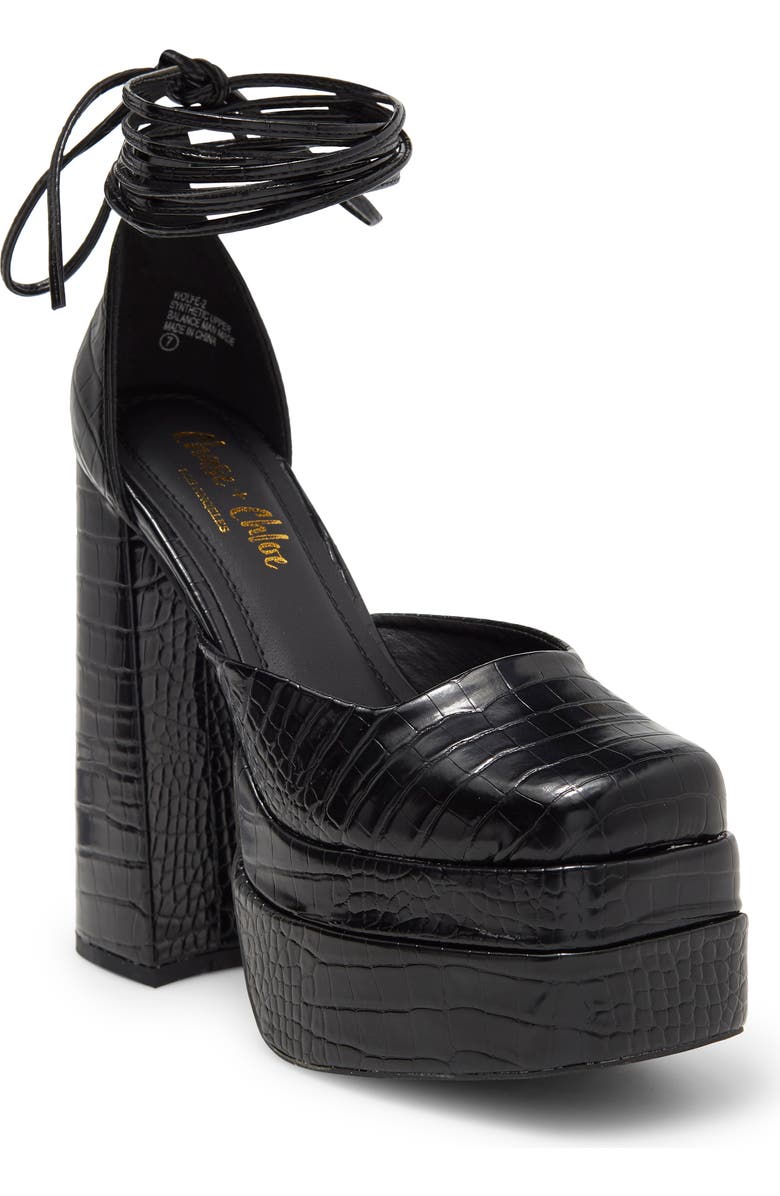 CHASE AND CHLOE Wolfe 2 Croc Embossed Platform Pump, Main, color,