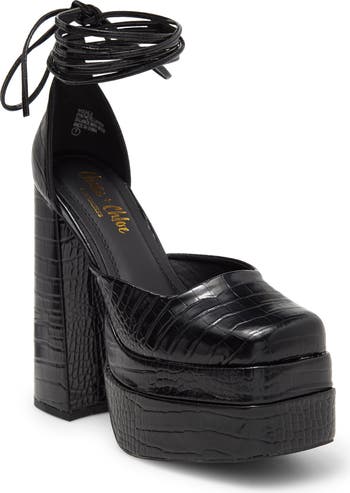 Wolfe 2 Croc Embossed Platform Pump