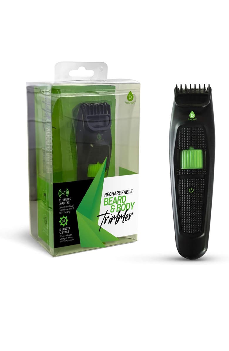PURSONIC Rechargeable Beard And Body Trimmer, Alternate, color, Black