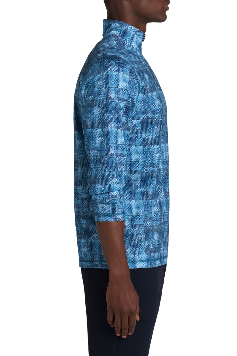 OoohCotton® Tech Quarter Zip Pullover, Alternate, color, TEAL