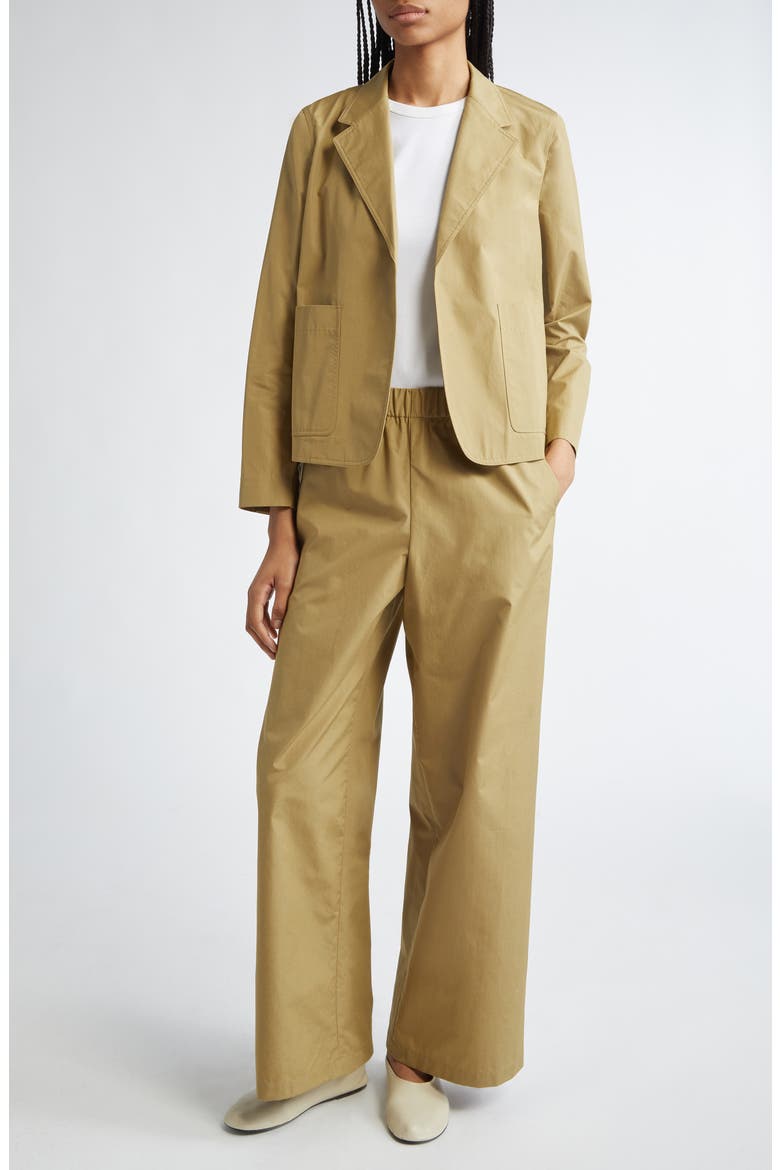 Crop Boyfriend Blazer, Alternate, color, LODEN GREEN