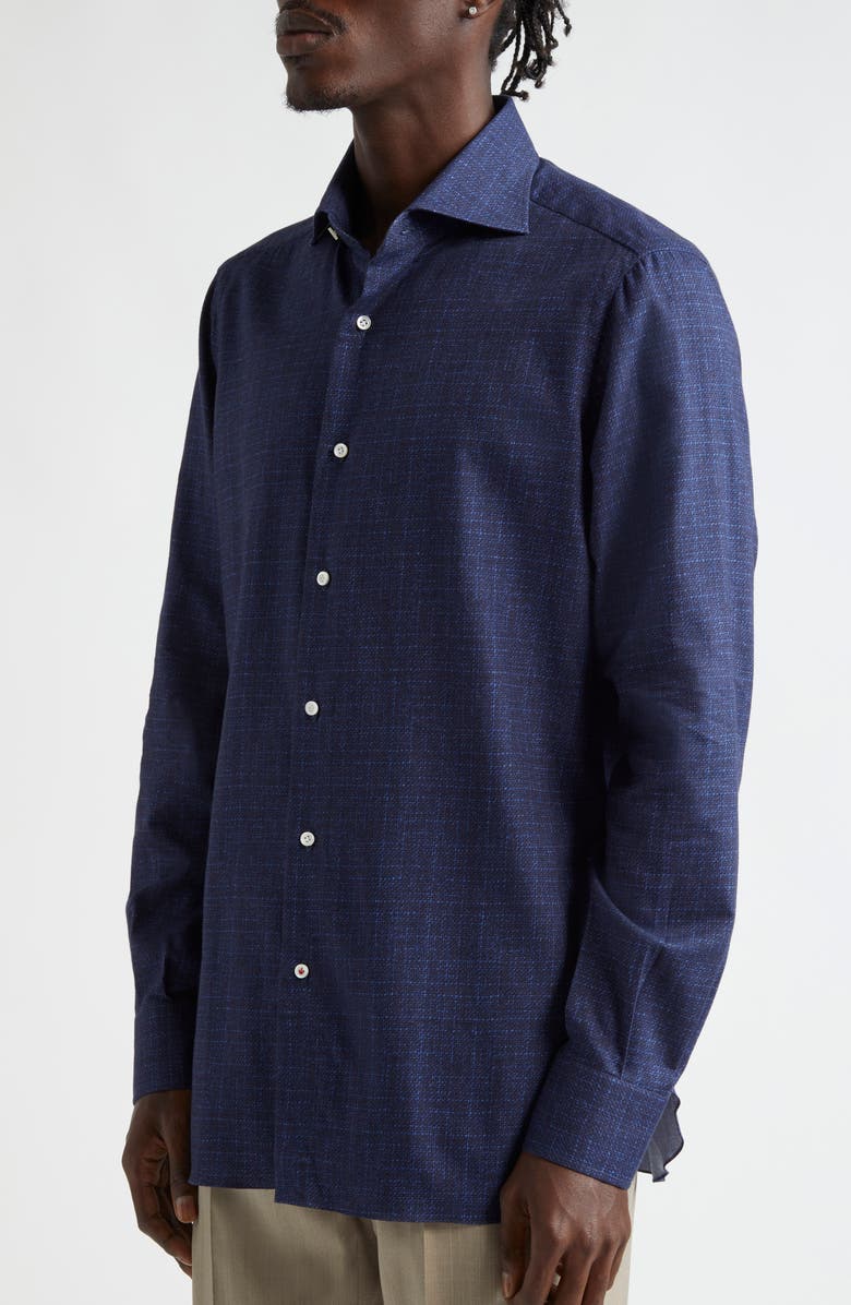 ISAIA Button-Up Shirt, Alternate, color, Blue
