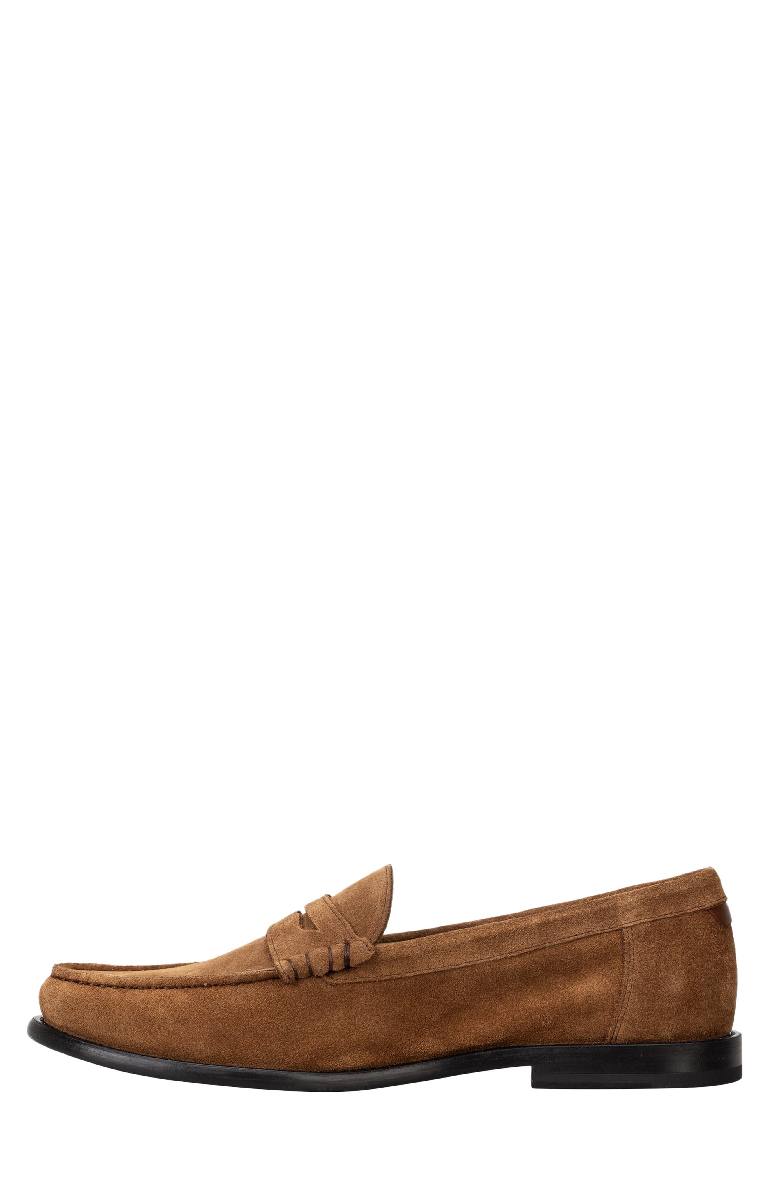 BOSS Tevan Moc Toe Penny Loafer, Alternate, color, Brown
