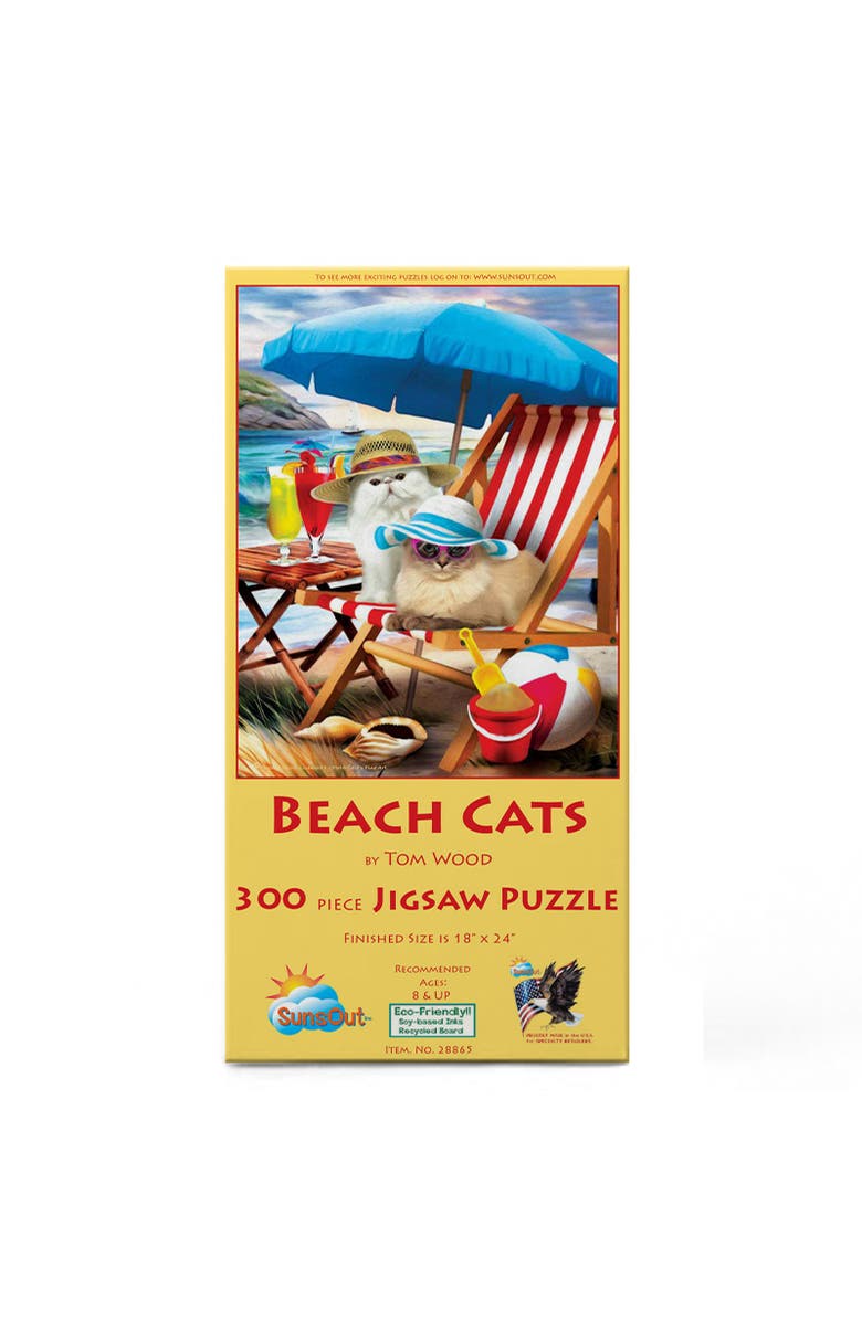 Sunsout Beach Cats 300 piece Jigsaw Puzzle for Adults, Alternate, color, Multicolor