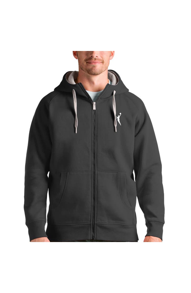 ANTIGUA Men's Antigua  Charcoal WNBA Logowoman Victory Full-Zip Hoodie, Main, color, Charcoal