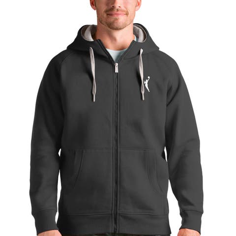 Men's Antigua  Charcoal WNBA Logowoman Victory Full-Zip Hoodie