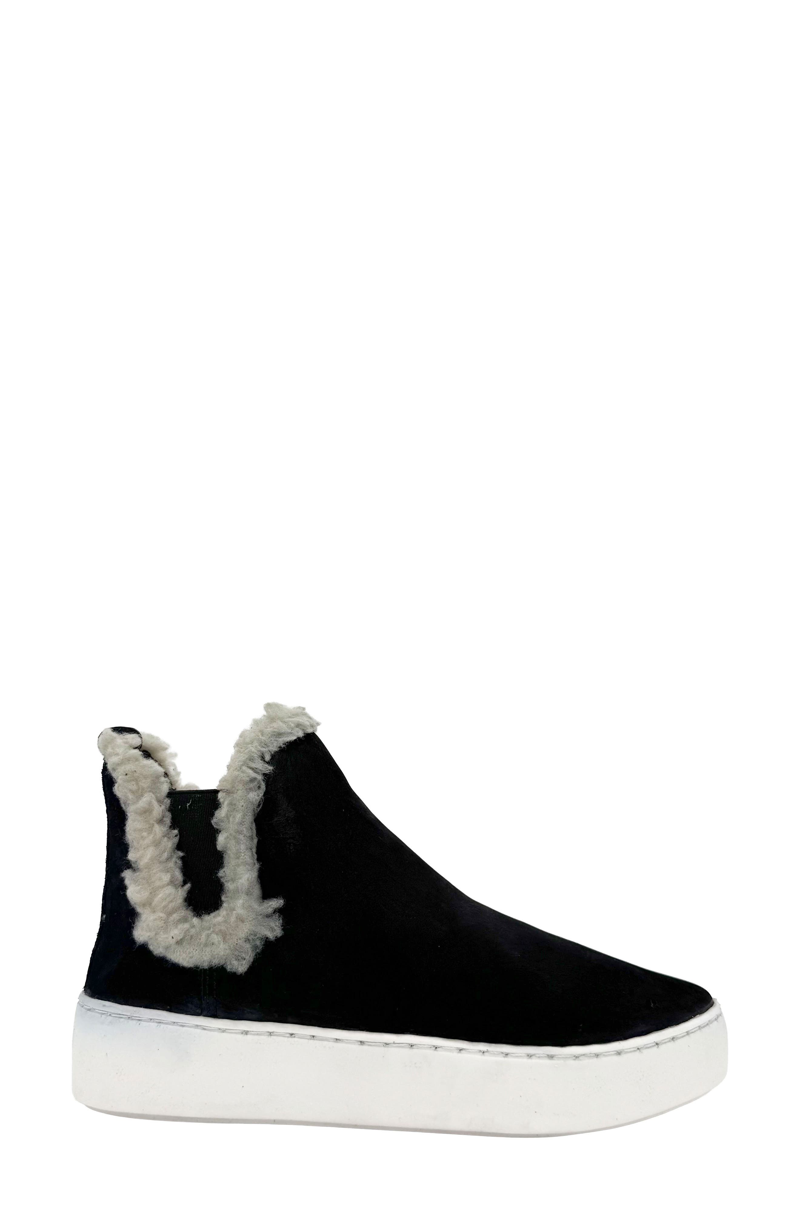 Winston Leather High Top Sneaker, Alternate, color, BLACK