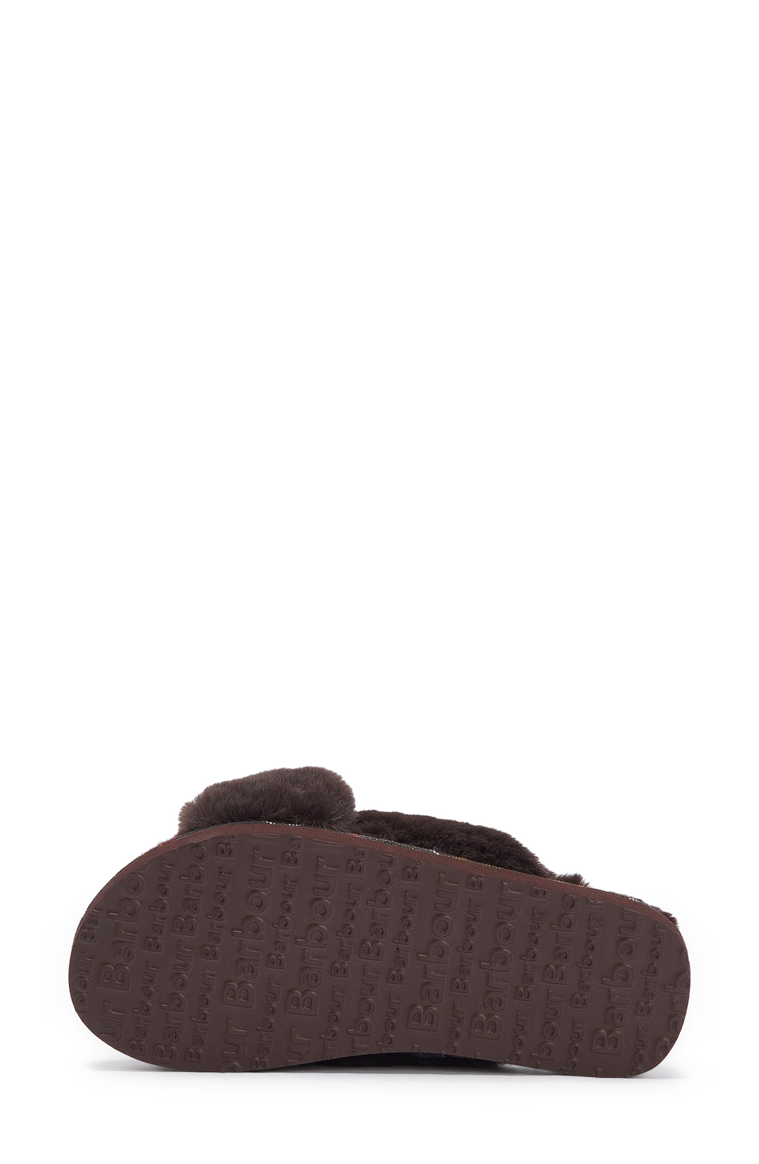 Barbour Eliza Faux Fur Slide Slipper, Alternate, color, 