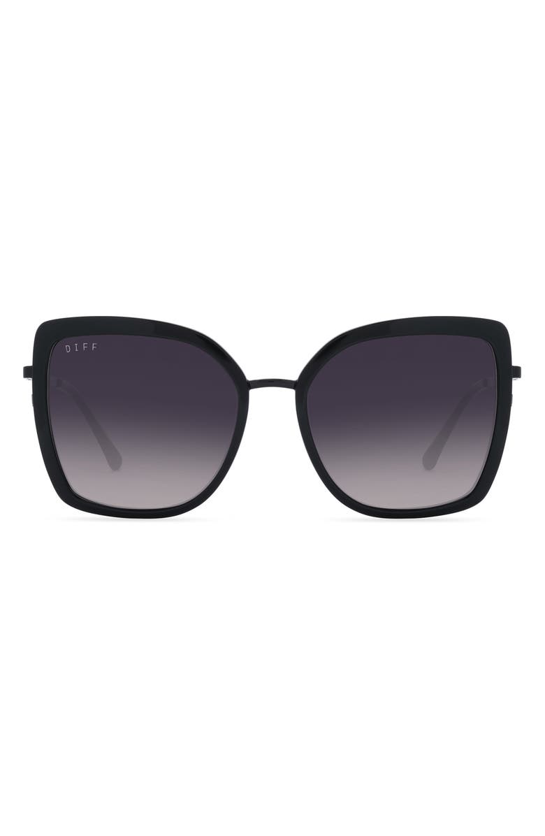 DIFF Clarisse 57mm Cat Eye Sunglasses, Main, color,
