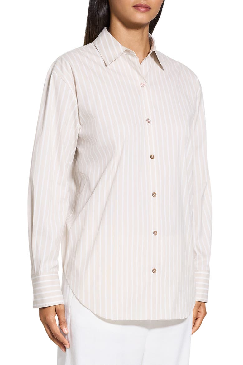 Stripe Cotton Button-Up Shirt, Alternate, color, SDMU