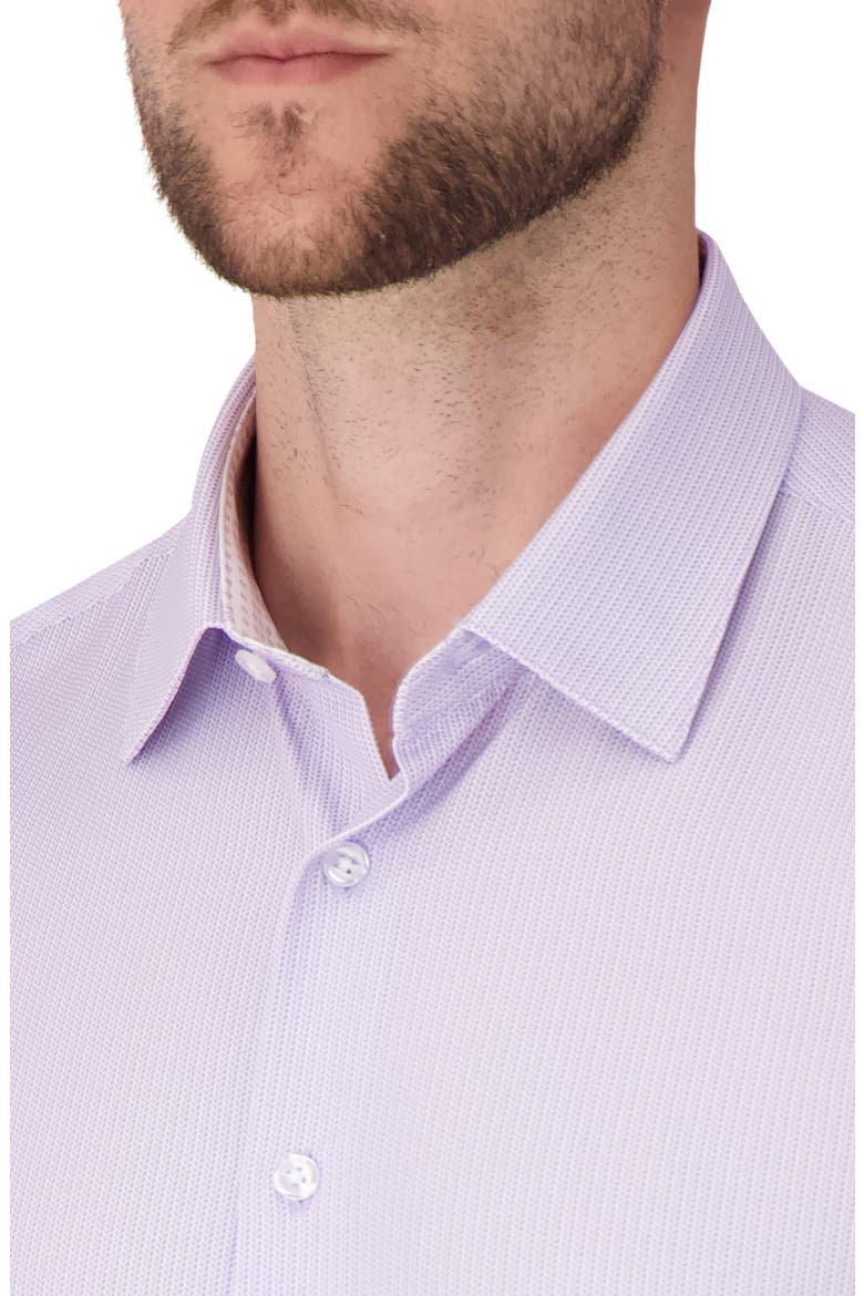Chevron Print Slim Fit Stretch Dress Shirt, Alternate, color, LAVENDER