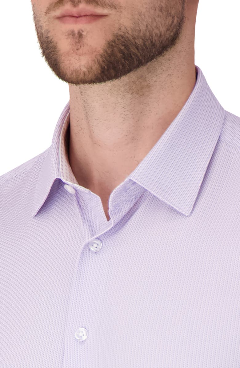 Report Collection Chevron Print Slim Fit Stretch Dress Shirt, Alternate, color, Lavender