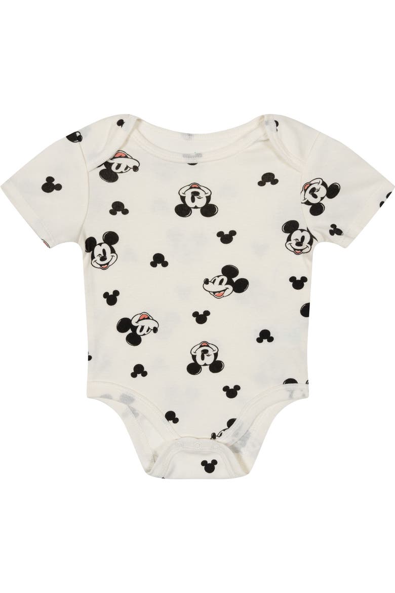 Mickey Mouse 3-Pack Short Sleeve Bodysuits, Alternate, color, Red Blue Mickey