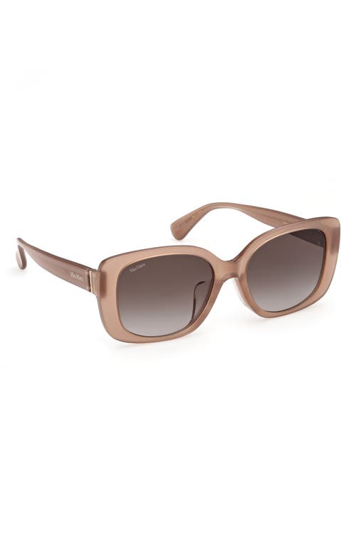 Max Mara 55mm Rectangular Sunglasses In Brown