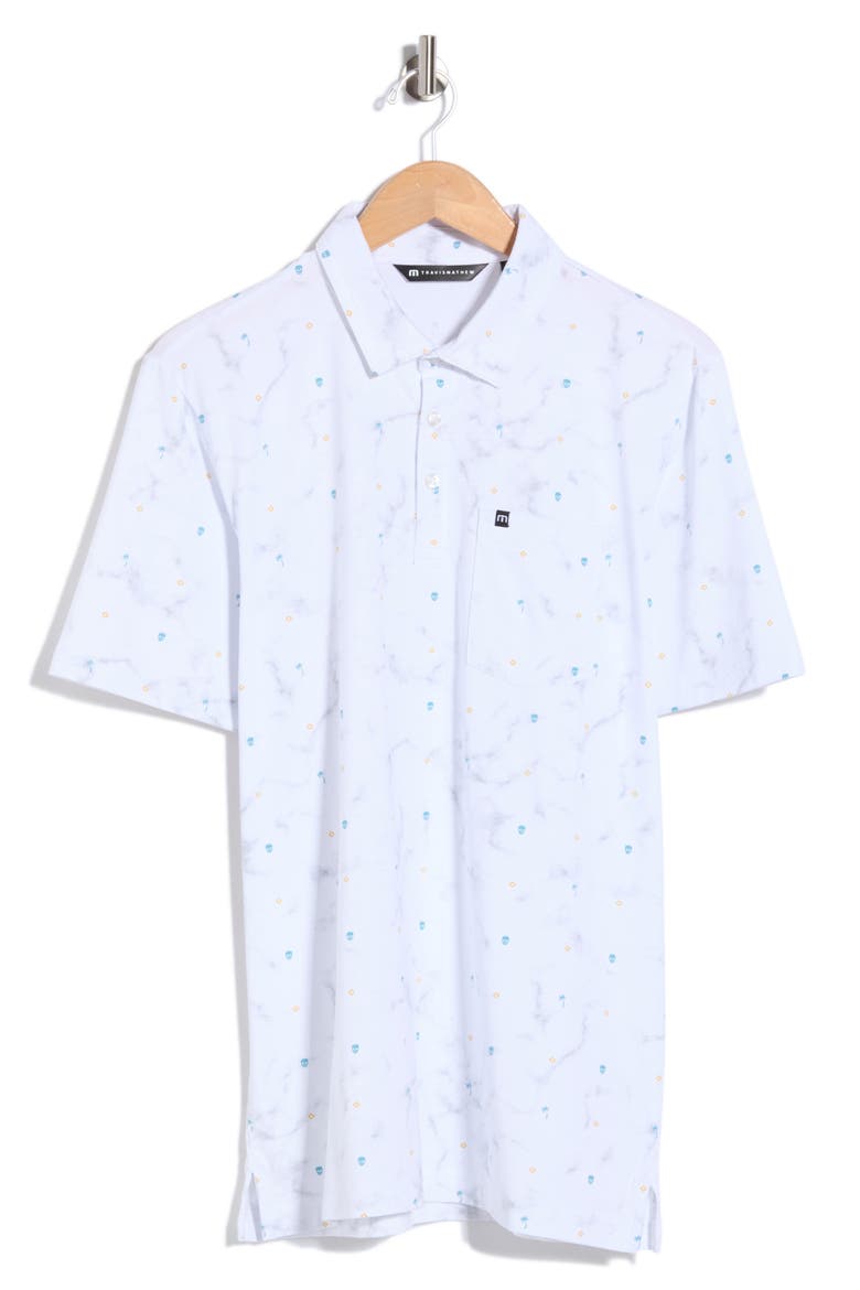 Beach Town Performance Polo, Main, color, WHITE