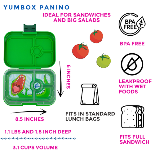Yumbox Panino Leakproof Bento Lunch Box Sandwich-friendly