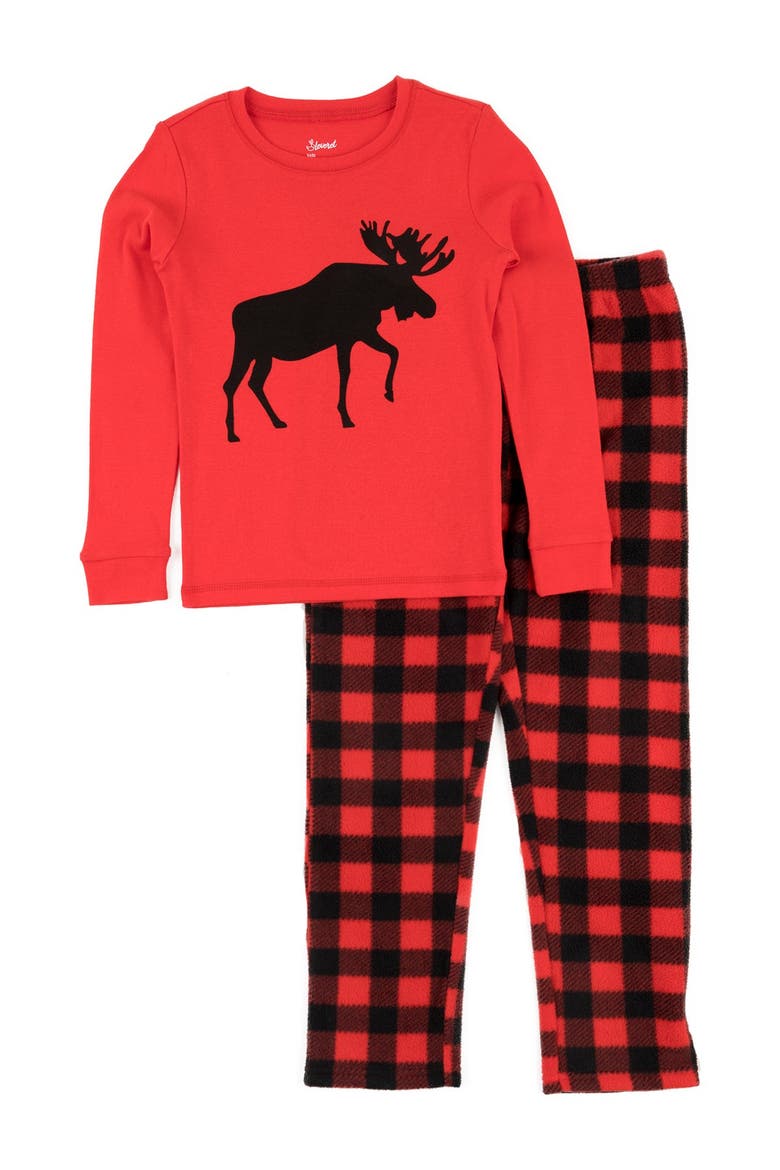 Red Moose 2-Piece Pajama Set, Main, color, RED