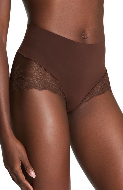 Spanx ® Smooth™ Undie-tectable Lace Hi-hipster Panties In Brown
