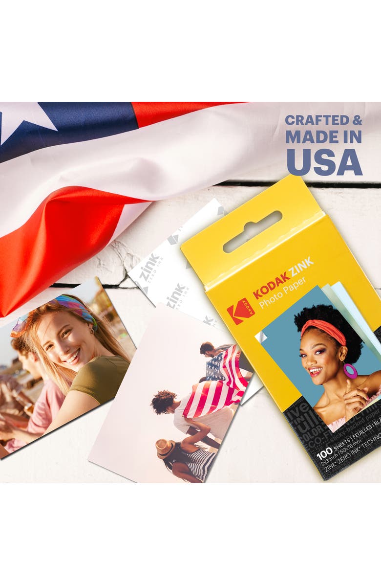 Kodak 2x3 inch Zink Photo Paper, Alternate, color, White