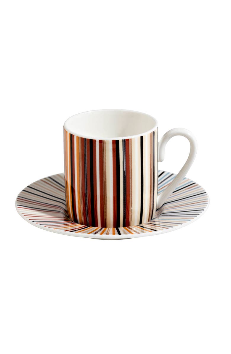 Missoni Home Tableware Coffee Cup & Saucer STRIPES Set of 2 in Luxury Box Jenkins 148 diam. 2.3", H 2.5", Cap. 4 oz, Saucer diam. 4.75", Alternate, color, 