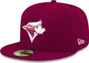 New Era Men's New Era Cardinal Toronto Blue Jays White Logo 59FIFTY Fitted Hat