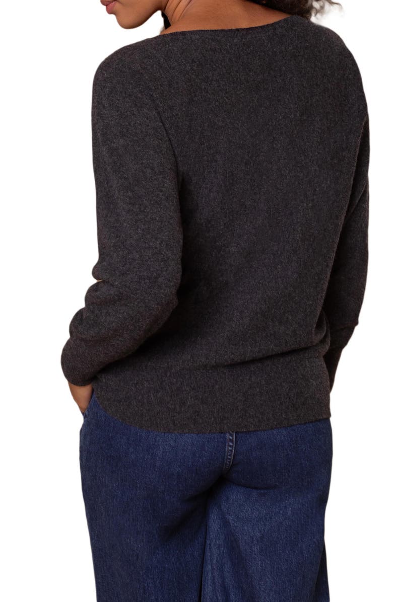 Celtic & Co. Geelong Slash Neck Sweater, Alternate, color, Charcoal