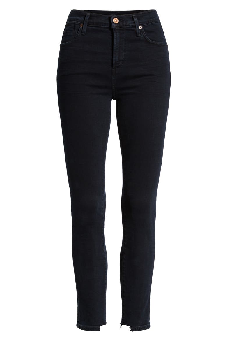Rocket High Waist Crop Skinny Jeans, Alternate, color, BLUE PRINT