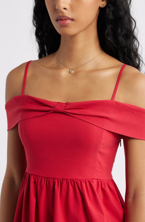 Bp. Off The Shoulder Party Dress In Red