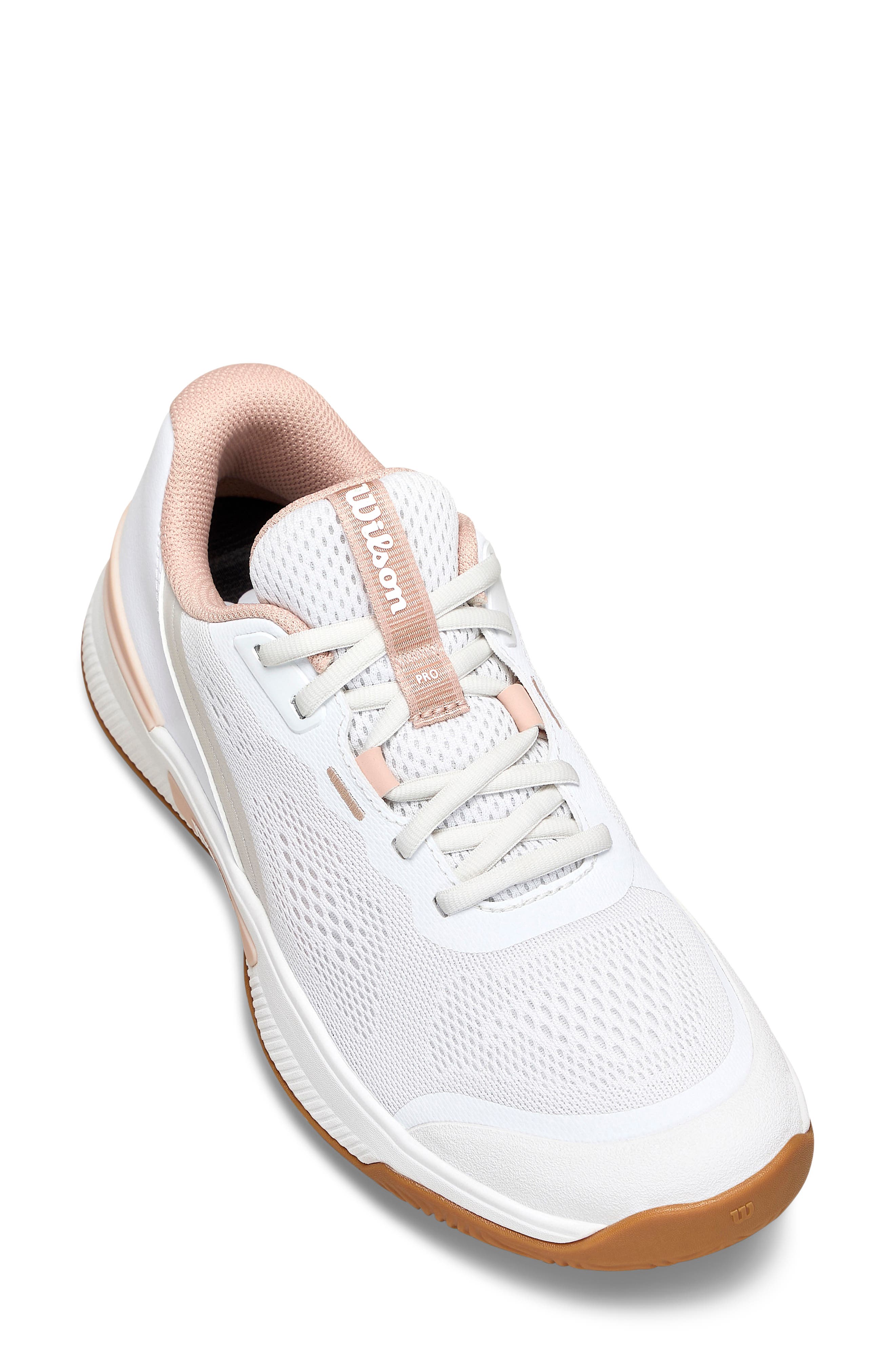 Intrigue Pro Tennis Sneaker, Main, color, WHITE / CAMEO ROSE / GUM1A
