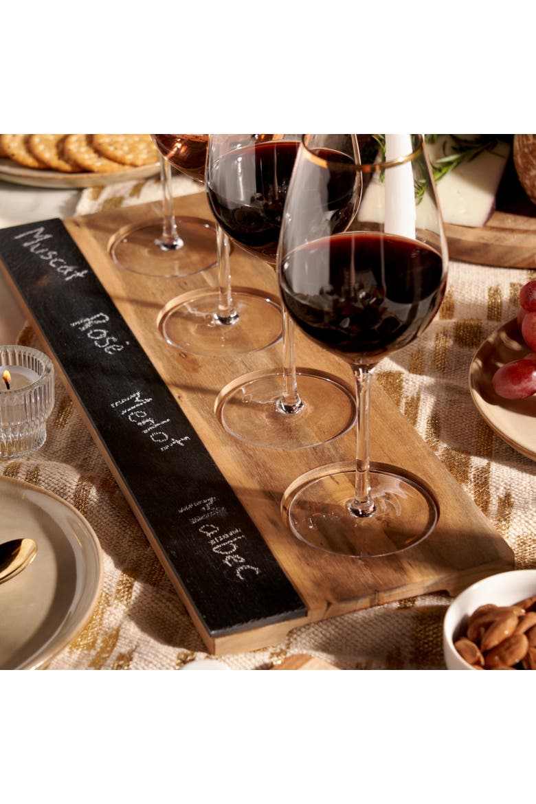 Acacia Wood Wine Flight Board, Alternate, color, Wood