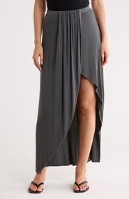 GO COUTURE Gathered Maxi Skirt