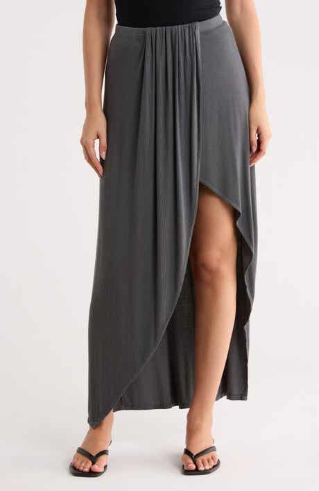 GO COUTURE Gathered Maxi Skirt