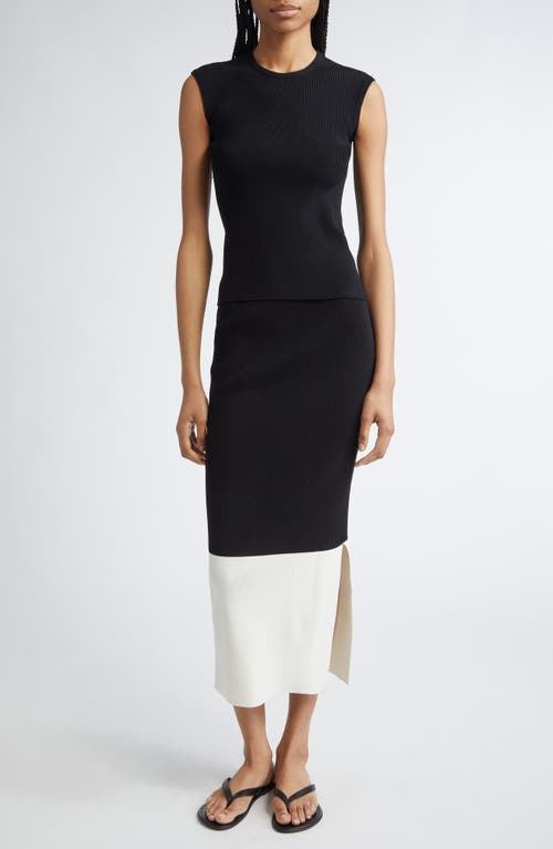 Partow Sable Rib Tank In Black