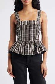 Damson Madder Thalia Peplum Tank