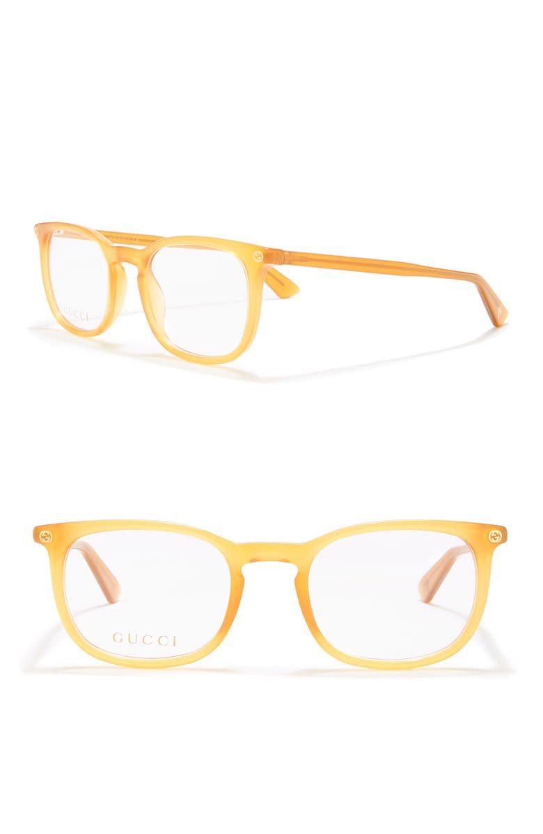 Gucci 50mm Square Optical Glasses, Main, color,